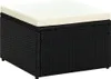 vidaXL Stolička s vankúšom Poly Rattan 53 × 53 × 30 cm Náhľad obrázku produktu 3