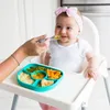 Bblüv Teller Mit Fächern Und Yümi Löffel, Blau Produktbild-Vorschau 6