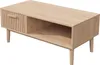 UnboxG Table basse en bois naturel, design rotin avec 1 Voir les images du produit 14