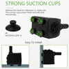 A product image showcasing a mini water pump with suction cups and installation examples. Produktbild-Vorschau