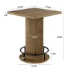 Tribesigns Bartisch, 100 cm hoch, braun, Bistrotisch mit Produktbild-Vorschau 2
