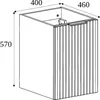 Badezimmerschrank, Kaschmir + goldener Griff, 40 x 57 x 46 Produktbild-Vorschau 2