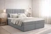 AX LIVING Lit boxspring Bursa 140 x 200, gris, avec Voir les images du produit 1