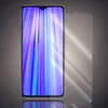 A transparent screen protector is shown placed over a smartphone screen. Produktbild-Vorschau