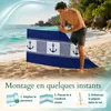 Lantigo Paravent de Plage Ancres Bleues 6 m Brise-vent pour Voir les images du produit 8
