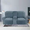 8-teiliger Stretch Samt Hussen Recliner Sofabezug mit Produktbild-Vorschau 1