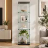 INONEFT Glazen vitrine met slot, enkelvoudige deur, 4 Productafbeelding-voorbeeld 3