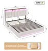 Letto imbottito 160x200 cm con porta USB, letto contenitore Anteprima dell’immagine prodotto 3