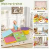 A collage of images showing a baby playing on foam blocks and various playrooms. Produktbild-Vorschau