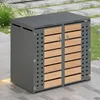 Abri pour 2 poubelles de 240 litres, habillage en acier Voir les images du produit 9