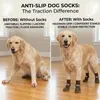 Anti-Slip Hundesocken 4 Stück, Ultra-Dicker Grip Für Produktbild-Vorschau 3