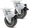 Wiltec Lenkrollen Set 2x Transportrolle Ø125mm bis 100kg Produktbild-Vorschau 3