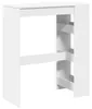 vidaXL Barový stůl s policí bílý 90x40x103,5 cm materiál na Náhled obrázku produktu 6