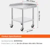 SucceBuy 24 x 24 x 30" Arbeitstisch aus Edelstahl, robuster Produktbild-Vorschau 7
