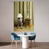MuchoWow® Poster Hund mit einem Lampenschirm auf dem Kopf Produktbild-Vorschau 5