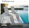 2 chaises de jardin pliantes en aluminium avec appui-tête Voir les images du produit 4