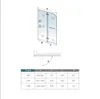120X140cm Badewannenaufsatz Duschabtrennung Echtglas Produktbild-Vorschau 7