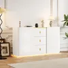 Merax LED Sideboard 150 cm Breite, Multifunktionale Produktbild-Vorschau 2