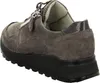 A side view of a gray sneaker with a black sole. Produktbild-Vorschau