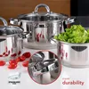 SET DE CUISSONS 8 pcs Set de casseroles à induction en Voir les images du produit 11