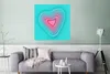MuchoWow® Poster Herz - Wasser - Abstrakt 75x75 cm - Wand Produktbild-Vorschau 5