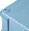A close-up view of the corner of a light blue storage box. Produktbild-Vorschau
