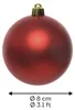 Rote runde unzerbrechliche Kunststoffkugeln 6er Set 8 cm Produktbild-Vorschau 10