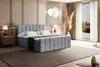 A bedroom scene with a bed, nightstand, and window. Produktbild-Vorschau