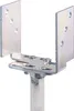 A close-up studio shot of a metal U-shaped post anchor bracket. Náhled obrázku produktu