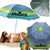 Gestreifter Strandschirm 160 cm Durchmesser, UV-Schutz, Produktbild-Vorschau 1