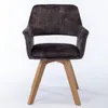A single chair with a dark upholstered seat and back, supported by wooden legs, is shown against a white background. Produktbild-Vorschau