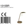 Tischlampe - bronze - Biron - glas metall - Ø 17cm - LED - Produktbild-Vorschau 9