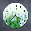 Glasuhr Wanduhr Küchenuhr Echt-Glas 30fi cm Wiese grün Produktbild-Vorschau 2