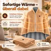Akku Heizdecke Umhang 150x82cm, Wärmeponcho aus Plüsch mit Produktbild-Vorschau 3