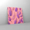 Bilder auf glas - Vogel Feder Farbe Komposition - 70x70cm - Produktbild-Vorschau 4