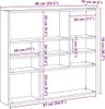 vidaXL Nástenná polica Artisan dub 90x16x78 cm materiál na Náhľad obrázku produktu 8