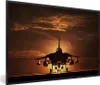 MuchoWow® Gerahmtes Poster Die Silhouette eines Düsenjägers Produktbild-Vorschau 1
