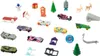 A collection of small holiday-themed toys and vehicles. Produktbild-Vorschau