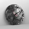 Wanduhr - Rund - Glasuhr - Frau Linie Kunst. - 30x30cm - Produktbild-Vorschau 4