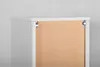 A close-up view of the top corner of a white cabinet, showing the ribbed side panel and the unfinished interior. Anteprima dell’immagine prodotto