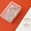 50 Stück Transparente Reißzwecken,16mm Pinnadeln, Produktbild-Vorschau 4