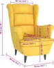 Fauteuil fluweel mosterdgeel Productafbeelding-voorbeeld 8