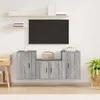 vidaXL 3-tlg. TV-Schrank-Set Grau Sonoma Holzwerkstoff Produktbild-Vorschau 2