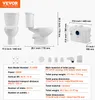 A diagram showing a toilet system and its components with dimensions and specifications. Anteprima dell’immagine prodotto