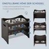 PawHut Höhenverstellbarer Hunde Fressnapf Futterstation Produktbild-Vorschau 7