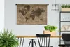 MuchoWow® Wandteppich Wandbehang Weltkarte - Retro - Produktbild-Vorschau 2