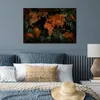 MuchoWow® Poster Weltkarte - Gold - Pflanzen 90x60 cm - Produktbild-Vorschau 4