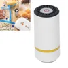 A white vacuum sealer with a black top and yellow band, shown next to vacuum-sealed food items. Produktbild-Vorschau