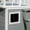 PawHut Hundehütte Hundehaus mit Balkon Erhöhtes Produktbild-Vorschau 8