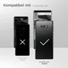 Two smartphones are shown side-by-side, with one displaying a red 'X' and the other a green checkmark, indicating compatibility. Produktbild-Vorschau